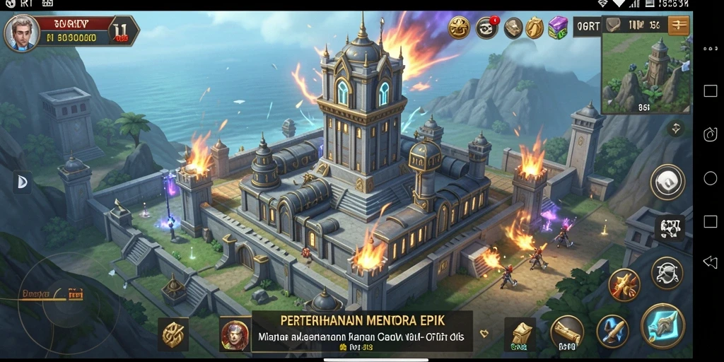 Gameplay menegangkan dalam Tower Defense yang seru.