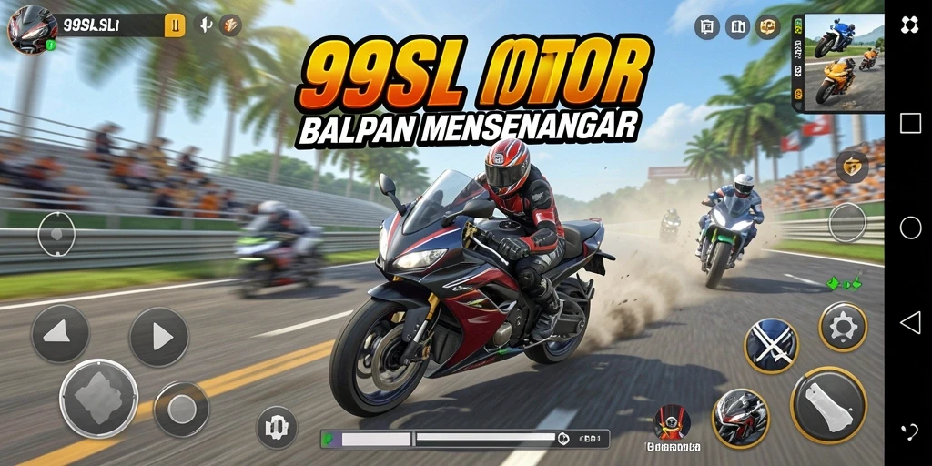 Gameplay seru balapan motor di 99SL.