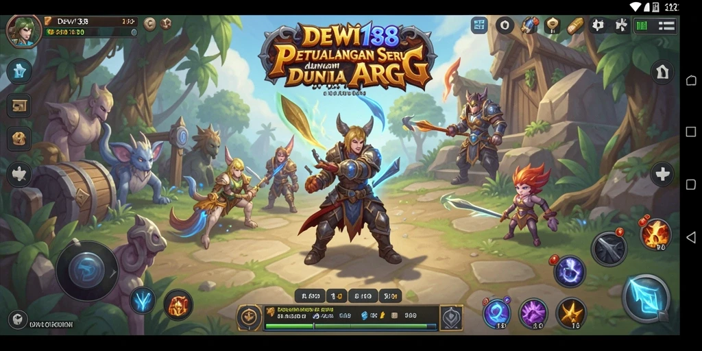 Tampilan gameplay seru dalam DEWI138 dengan pertarungan dinamis.