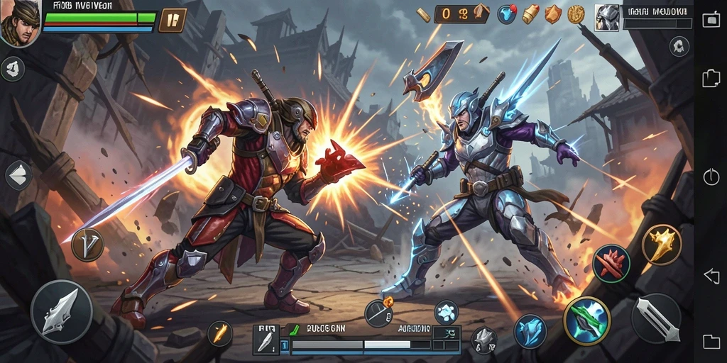 Gameplay F08 menampilkan pertarungan seru dengan karakter unik.