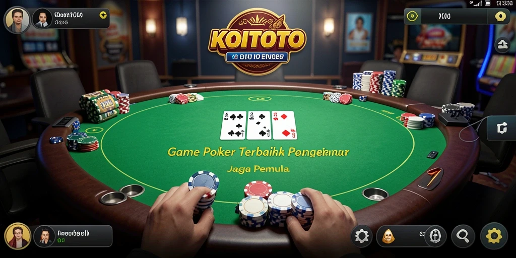 Tampilan mendebarkan dari permainan Poker di KOITOTO.