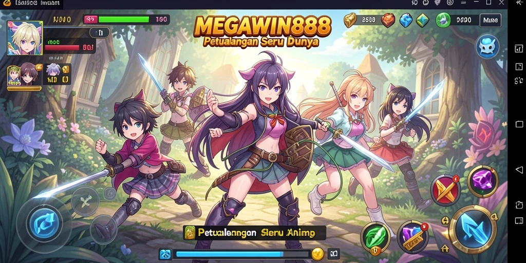 Tampilan gameplay menarik dalam <strong>MEGAWIN888</strong> dengan karakter Anime ikonik.