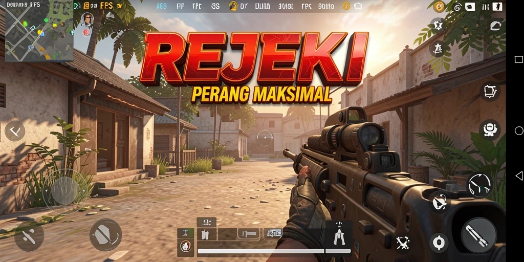 Screenshot gameplay menampilkan aksi tembak-menembak dalam REJEKI.