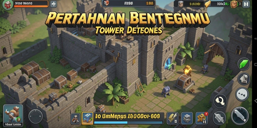 Tampilan menarik dari gameplay Tower Defense yang menantang.