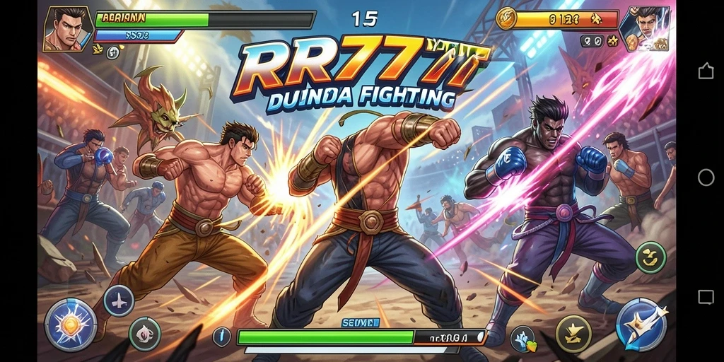 Gameplay RR777 menampilkan pertarungan karakter yang seru dan mengesankan.