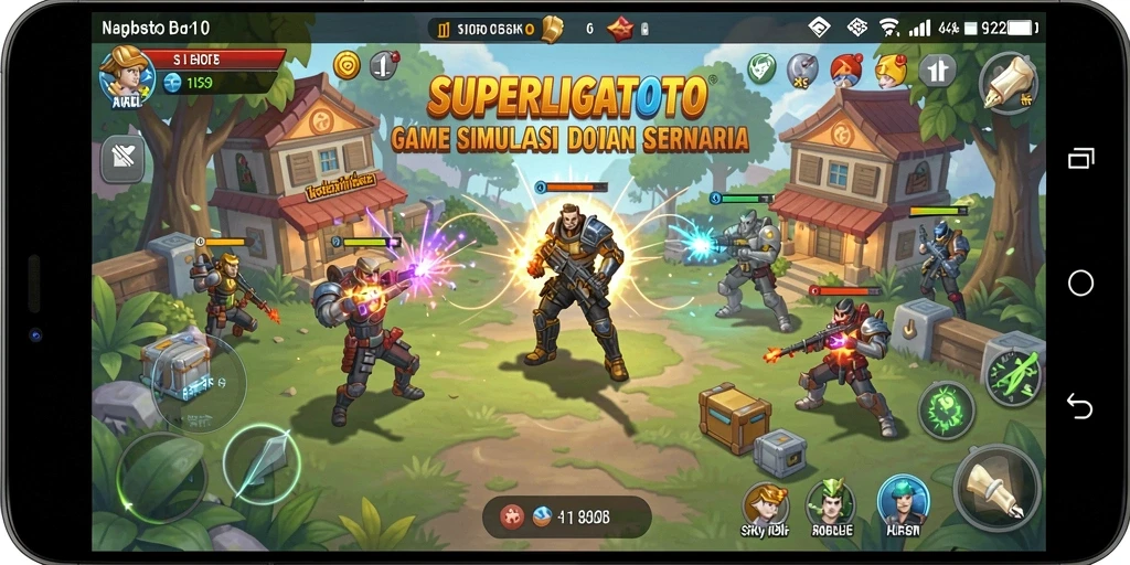 Screenshot gameplay SUPERLIGATOTO menampilkan manajemen tim yang strategis.