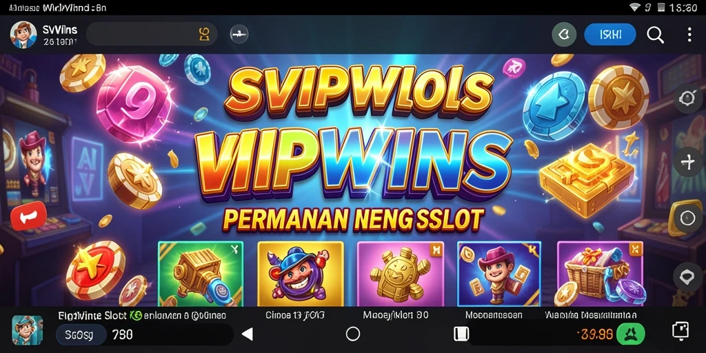 Tampilan gameplay menarik dari SVIPWINS dengan simbol slot yang berwarna-warni.